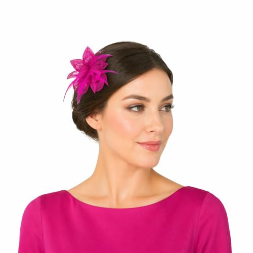 Finecy In New Women Ladies Small Feather Flower Hat Mini Fascinator Clip Pin Party Wedding Royal Ascot Race
