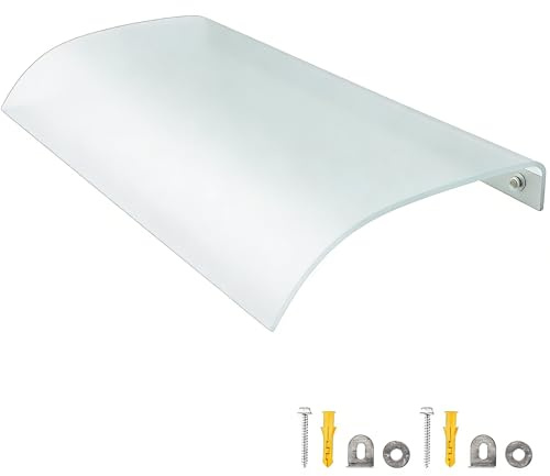 Pounjsd Marquesina para Puerta de Casa 40×120cm, Tejadillo Puerta Protección Marquesinas De Policarbonato, Protección UV 99% Impermeable para terraza Porche Ventana