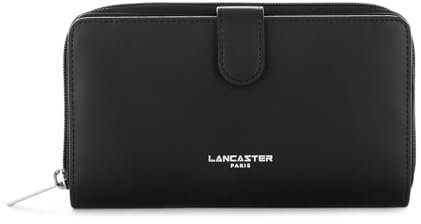 Lancaster Smooth, Accessoire de Voyage - Portefeuille Adultes Unisexes, Noir,
