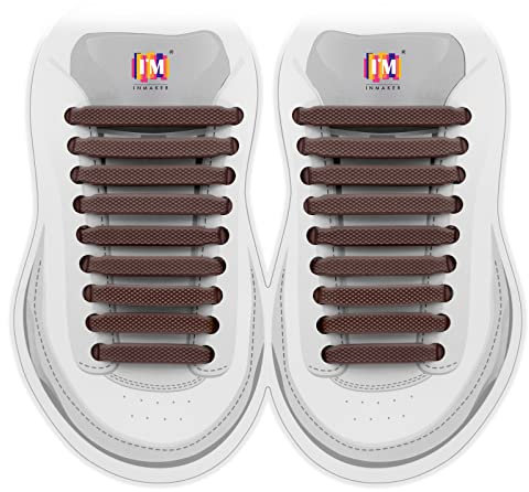 INMAKER No Tie Laces for Kids and Adults, Elastic Laces for Trainers, Silicone Tieless Flat Shoelaces for Running Shoes