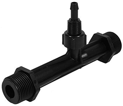 Venturi Dünger Injektoren, Haofy Bewässerungs Venturi Dünger Mixer Injektor Rohr Dünger Landwirtschaft Werkzeug, G1/2 G3/4 G1 Garten Wasser Bewässerung Filterrohr Kit Kunststoff Schwarz [G3/4]