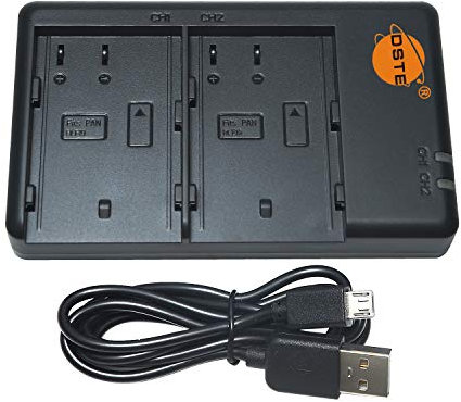DSTE DMW-BTC13 Batterie USB Dual Quick Chargeur Compatible pour DMW-BLF19,DMW-BLF19e,Panasonic Lumix DMC-GH3,DMC-GH3A,DMC-GH3AGK, DMC-GH3GK,DMC-GH3H,DMC-GH3HGK,DMC-GH3KBODY,DMC-GH4H,DMC-GH4