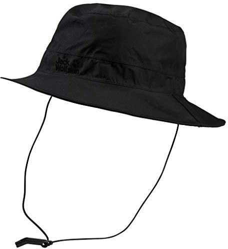 Jack Wolfskin Erwachsene Wasserdichter Regenhut TEXAPORE ECOSPHERE RAIN HAT, black, L, 1907501-6000004