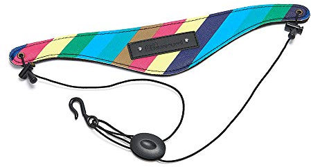 Beaumont „Candy Band“ Tragegurt Klarinette Saxophon Oboe Zubehör Set Halterlasche und Trageriemen stabiler Haken mit Gummimantel Saxophongurt Halsgurt Umhängeband