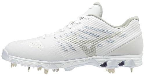Mizuno Herren Baseballschuh 9 Spike Ambition Low Metal Cleat, Weiá (weiß), 49 EU