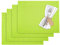Westmark Tischsets/Platzsets, 4 Stück, 42 x 32 cm, Synthetik, Lime/Grün, Saleen Edition: Home