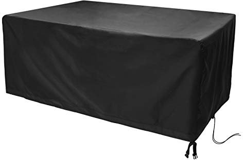 Housse Salon de Jardin,Housse de Protection pour Meubles de Jardin 420D Oxford, Couverture Anti-UV/Intempérie/Vent/Pluie,Rectangulaire,pour Patio Jardin Extérieur (170x94x71cm)