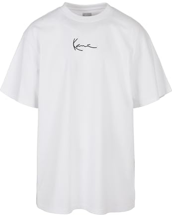 Karl Kani Herren KKMQ12002 SMALL Signature Tee WHT White, XXL