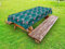 ABAKUHAUS Flamingo Outdoor-Tischdecke, Tropic Vögel auf Blätter, dekorative waschbare Picknick-Tischdecke, 145 x 265 cm, Rosa Teal