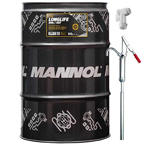 60L MANNOL 7715 LONGLIFE 504/507 Motoröl API SN ACEA C3 inkl. Auslaufhahn und Handpumpe SAE 5W-30 SN/CF Longlife-04 MB 229.51 GM dexos2 504.00/507.00/