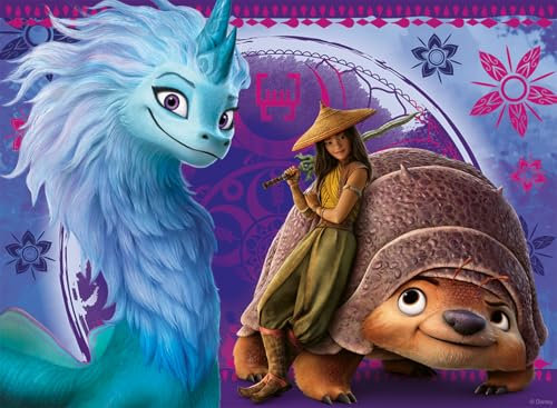 Ravensburger Kinderpuzzle - 12920 Die Fantastische Welt von Raya - Disney-Puzzle für Kinder ab 6 Jahren, mit 100 Teilen im XXL-Format