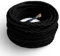 Amarcords - Cavo elettrico tessile colore NERO trecciato juta 3 metri con messa a terra 3x075mm - Filo rivestito in tessuto colorato vintage per lampade lampadari applique e abat jour.
