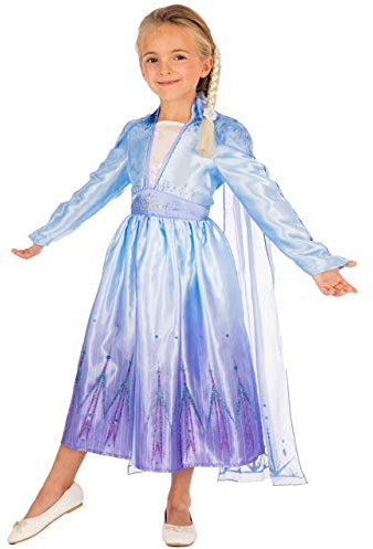 Disney Mädchen Kostüm Kleid Frozen Blau 140