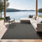 the carpet Mistra - Moderner In- und Outdoor Teppich, perfekt für das Wohnzimmer, Schlafzimmer oder die Terrasse, Wetterfest, langlebig und pflegeleicht, Anthrazit, 60 x 110 cm