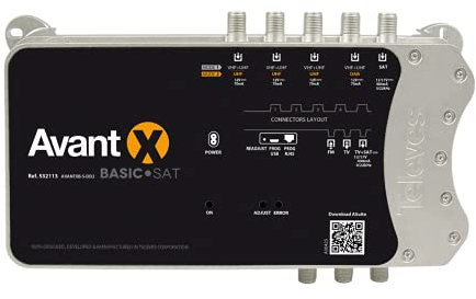 TELEVES Central Programable Avant X Basic Sat con 6 Entradas FM-4xVHF/UHF-FI 71 dB