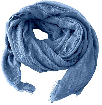 Niklarson Schal Tuch jeansblau 190x100cm Damen Poncho Stola Pareo Viskose T1491