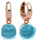 Qudo Firenze Creolen rosegold Edelstahl beschichtet (aqua)
