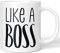JUNIWORDS Tasse, LIKE A BOSS, Wähle Farbe, Weiß