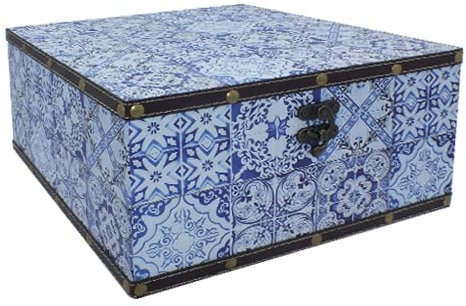 SAFE Schatztruhe Hochzeit Motiv maurisch | Holztruhe, Schatzkiste Kinder, Geschenk-Box, Holzkiste Antik, Schatulle Holz | Hochzeitsgeschenke für Brautpaar Geldgeschenke (Mittel)