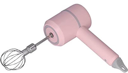 Batidora de mano eléctrica, inalámbrica, de alto rendimiento, con 3 niveles de velocidad, recargable por USB, color rosa