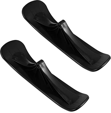 VICASKY Wheel Blades Trainingsspielzeug Skaten Skifahren Aufsatz Kick Outdoor Schlitten Tretroller Winter Praktischer Schlitten Roller Erwachsene Balance Schwarz Slider Turn Umwandlung in Snowblades