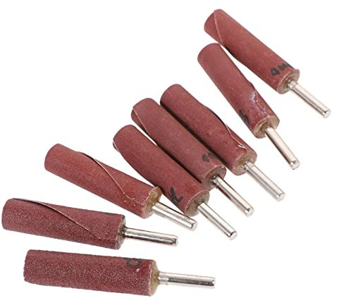 8Pcs Sanding Drum Set with 6Mm Shank, Assorted Grits 80-1000, Cylinder Head Porting Kit for Polishing, Grinding, Rust Removal, Rotary Tool Accessories