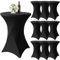 10er-Set Schwarz Stretch Stehtisch Husse für Bistrotisch Ø 80-85 cm Spandex Stretch Tischdecke, Verstärkung im Fußbereich Für Hochzeit Geburtstagsfeier Bankett Stehtische und Bistrotische(80×110cm)