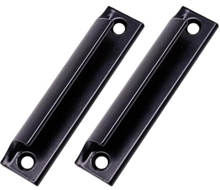 OSUWLSI Confezione da 2 Maniglie in Alluminio,pomelli Neri per Porte scorrevoli, pomelli per finestre da patio, pomelli per Porte Balcone,pomelli per cassetti Armadio, Accessori per mobili con 4 Viti