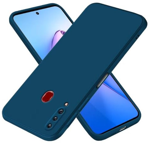 EASSGU Hülle für Samsung Galaxy A20s (6.5 Inches), Weiche TPU Silikon Hülle - Saphirblau