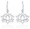 Unique Damen Ohrringe Lotusblume 925 Sterling Silber Lotusblüte Ohrhänger Lotus Schmuck für Damen Teenager