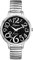 Silverora Damenuhr Elastisch Uhr Damen- Groß Schwarz Zifferblatt Analoge Quarz Uhren mit Elastische Band Klare Leicht lesbare Armbanduhr mit Arabische Zahlenskala Geschenke für Frauen Ältere Silber