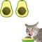 Palline di Erba Gatta Commestibili, 2 PCS Avocado Catnip Ball Girevole da Parete, Giocattolo Interattivo per Gatti