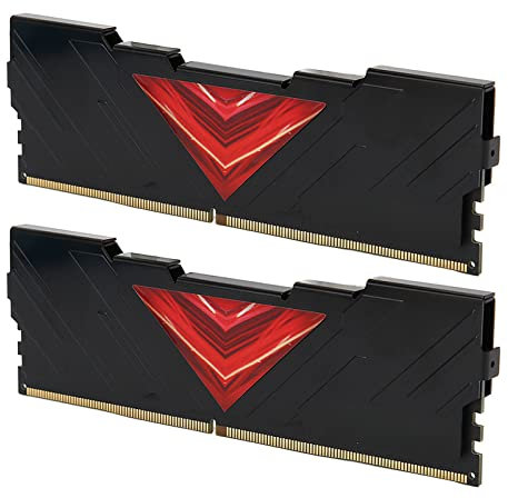 GB DDR4,2 Pezzi Modulo di Memoria Desktop 8 GB DDR4 3200 MHz 25600 Larghezza di Banda in Lega di Alluminio Gaming Tester per Aggiornamento Chassis del Computer (BLACK)
