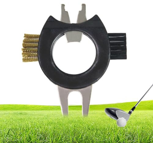 Golf Repair Tool | Multifunctional Golf Repair Tool Bottle Opener - Golf Ball Marker with Shoe Nail Remover, Green Repair Fork Magnetic Ball Marker Repair Pitch Groove Cleaner