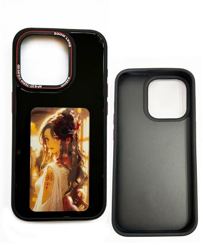 QSM E-Ink Smart Black PhoneCase Customize Y own Smartphone case for iPhone 15ProMax, DIY Pictures NO Power,AI E Ink case for iPhone 15 Pro Max