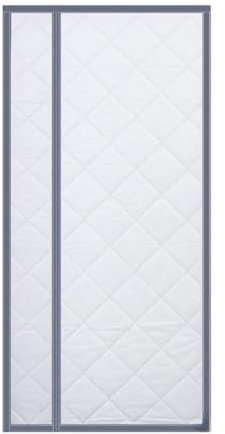 De Lado Magnético Aislante Térmico Cortina De La Puerta 80cm 90cm 100cm 120cm 130cm Forro De Algodón Aislante Cubierta De La Puerta, A Prueba De Viento A Prueba De Agua Puerta Temporal(Silver,110x210c