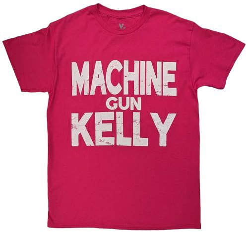 Rock Off officially licensed products Machine Gun Kelly Embers Logo T Shirt XL Pink