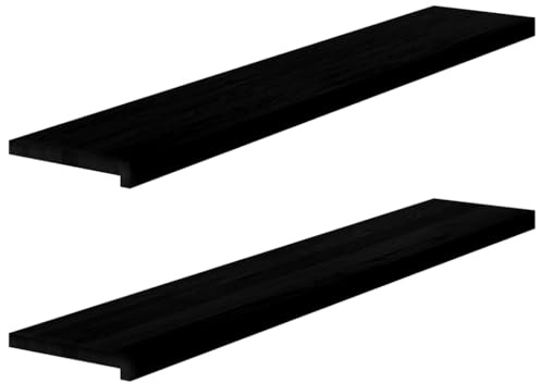 vidaXL Wooden Window Sills - Dark Brown Oak - 140x25x2 cm Solid Wood - Display Area for Home and Office Use