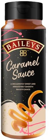 Baileys Caramel Sauce 500ml – Alcohol-Free Dessert & Hot Drink Topping with the Indulgent Taste of Baileys – Sweet & Smooth Caramel Sauce for Ice Cream, Cheesecake, Coffee, Cocktails & More