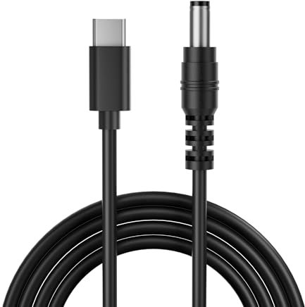 SinLoon USB C to DC 5.5mm x 2.1mm Power Charging Cord 4.9FT PD 65W 20V Type-C Female Input to DC Output for Router,CCTV,Laptop etc DC Power 12 Volts Device
