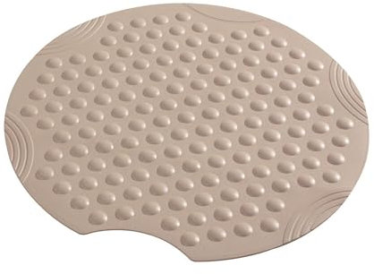 Duschmatte Duscheinlage rutschfest Rund - Sicherheitseinlage für die Dusche - Ø54cm Beige - Made in Germany