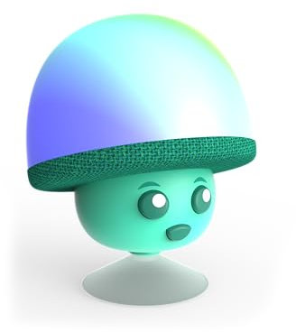 WONDEE Mob Bluetooth-Lautsprecher für Kinder, wasserdicht, mit Saugnapf und Nachtlicht, zum Aufkleben und für einen Hauch von Licht und Musik, wo Immer Sie wollen, originelle Geschenke für Jungen und