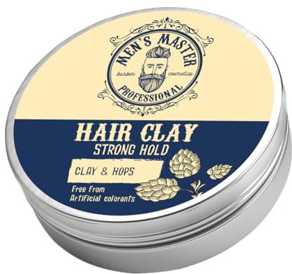 MEN’S MASTER Starker Halt Clay Pomade I Flexible Textur, mattes Finish I Leichtes Gefühl – ohne zu fetten I Haarpaste mit geschmeidiger Textur I Clay für Herren I Kein Verkleben I 100 ml