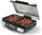 Ninja Sizzle Pro XL Indoor Grill & Flat Plate, Includes Non-Stick Ceramic Coated Grill Plate & Flat Top Plate, Detachable Lid, Grease Catch & Recipe Guide, Silver/Black GX101UK