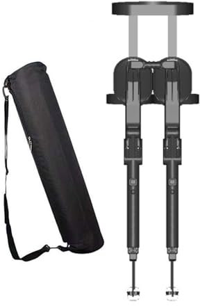 Verstellbarer Exoskelett-Schwebesitz,Tragbar Verstellbar Unsichtbare BeinstüTze,Portable Chairless Chair,5-Gang-HöHeneinstellung,2-Gang-Winkeleinstellung,Geeignet füR Angeln und Wandern(Color:schwarz)