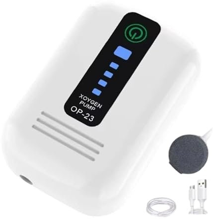 Pompe à aquarium silencieuse - Pompe à air d'oxygène silencieuse, doubles prises réglables | Pompe à air d'aquarium, bulle économe en énergie, aérateur fiable pour les petits et grands aquariums améli