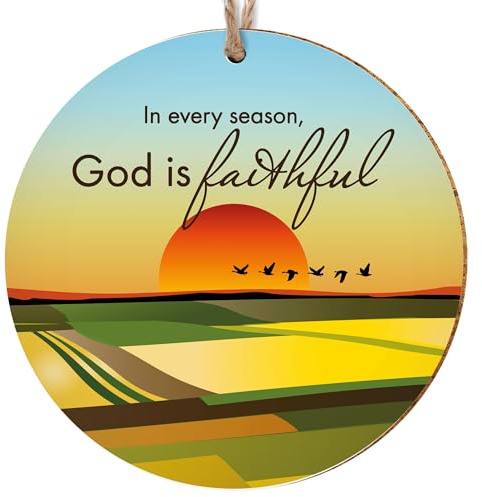 Christian Hanging Decoration or Coaster, Scripture, Every Season | Christian decorations for the home; religious ceramic ornaments; baptism, confirmation or birthday gift; Bible verse plaque