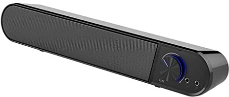 MOBYGKFY Computer Sound Bar 4D Bass Blass Soundbar Home Theater Subwoofer Computer(Bluetooth black)