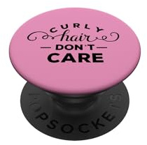 Lockiges Haar Don't Care Beachy Curls Afro Wavy Coily PopSockets Klebender PopGrip