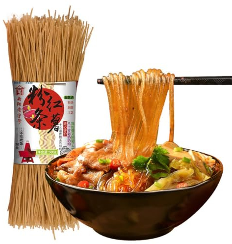 Pure Sweet Potato Vermicelli 500g, Handmade Thin Glass Noodles For Hot Pot, Stews & Soups, Just Starch And Water